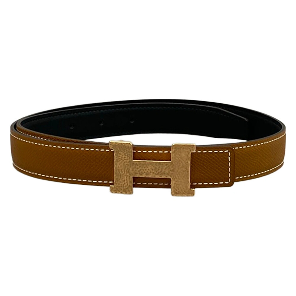 Hermes H Belt Brown Rose Gold Leather #307794H10B
